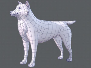 dog base cartoonv05 3D Model
