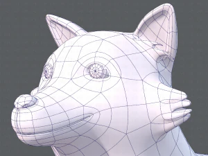 dog base cartoonv05 3D Model