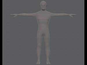 base mesh man character v15 3D Модель
