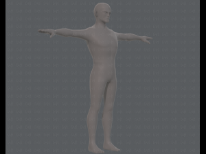base mesh man character v15 3D Модель