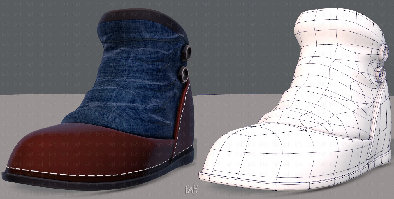 shoes cartoonv37 3D Model .c4d .max .obj .3ds .fbx .stl .blend 