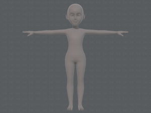 base mesh girl characterv10 3D Модель