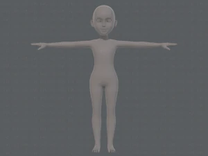 base mesh girl characterv10 3D Model