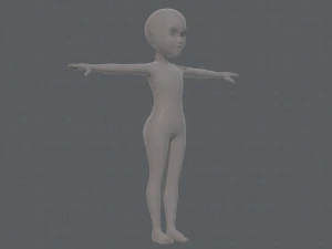 base mesh girl characterv10 3D Model