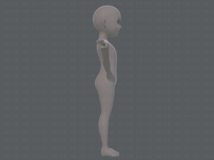 base mesh girl characterv10 3D Модель