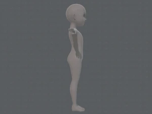 base mesh girl characterv10 3D Model