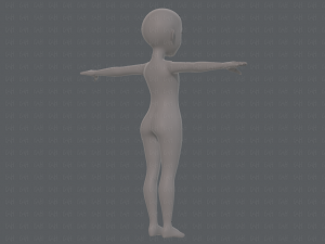 base mesh girl characterv10 3D Модель