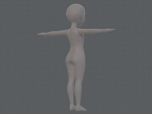 base mesh girl characterv10 3D Model