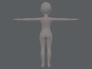 base mesh girl characterv10 3D Model