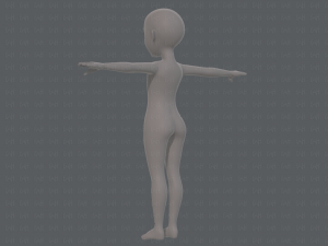 base mesh girl characterv10 3D Модель