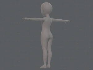 base mesh girl characterv10 3D Model