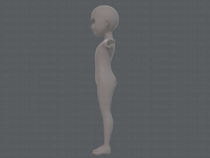 base mesh girl characterv10 3D Модель