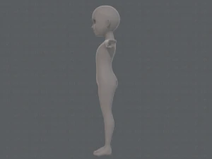 base mesh girl characterv10 3D Model