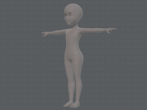 base mesh girl characterv10 3D Модель