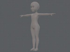base mesh girl characterv10 3D Model