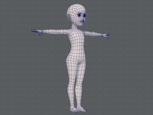 base mesh girl characterv10 3D Модель