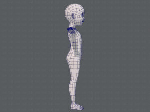 base mesh girl characterv10 3D Модель