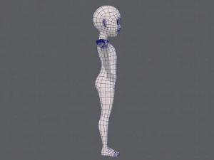 base mesh girl characterv10 3D Model