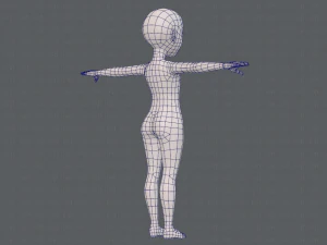 base mesh girl characterv10 3D Model