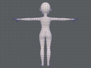 base mesh girl characterv10 3D Модель