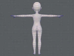 base mesh girl characterv10 3D Model