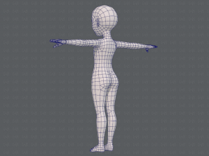base mesh girl characterv10 3D Модель