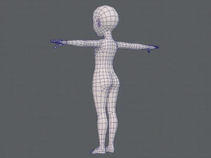 base mesh girl characterv10 3D Model