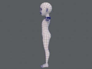 base mesh girl characterv10 3D Модель