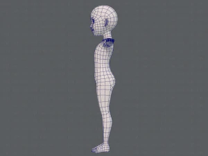 base mesh girl characterv10 3D Model