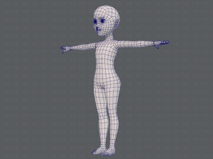 base mesh girl characterv10 3D Модель