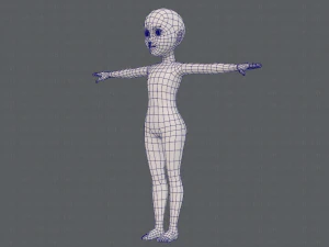 base mesh girl characterv10 3D Model