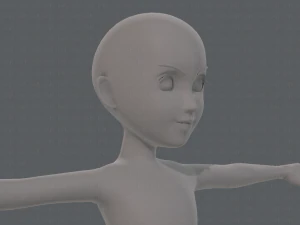 base mesh girl characterv10 3D Model