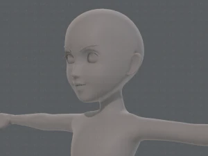 base mesh girl characterv10 3D Model