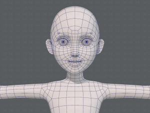 base mesh girl characterv10 3D Модель