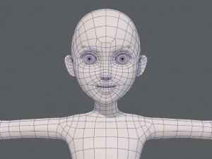 base mesh girl characterv10 3D Model