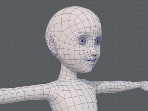 base mesh girl characterv10 3D Модель