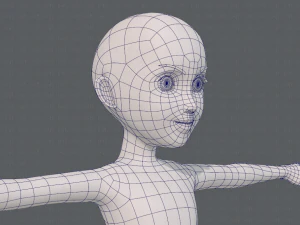 base mesh girl characterv10 3D Model