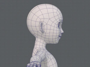 base mesh girl characterv10 3D Model