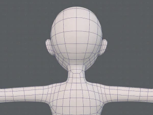 base mesh girl characterv10 3D Model