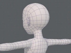 base mesh girl characterv10 3D Model