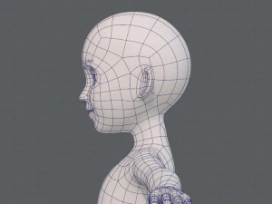 base mesh girl characterv10 3D Model