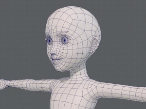 base mesh girl characterv10 3D Model