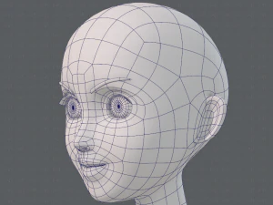 base mesh girl characterv10 3D Model