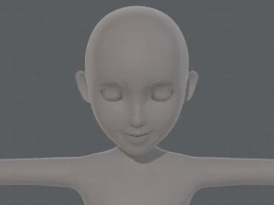 base mesh girl characterv10 3D Model