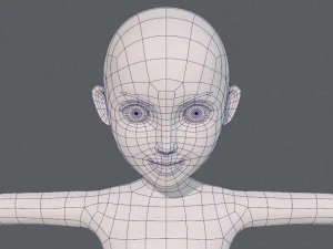 base mesh girl characterv10 3D Model