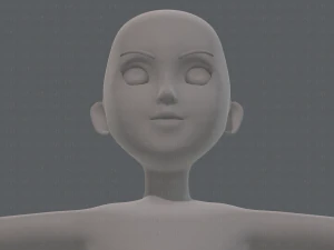 base mesh girl characterv10 3D Model