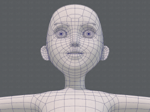 base mesh girl characterv10 3D Модель