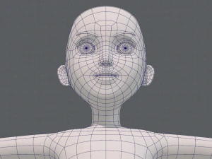 base mesh girl characterv10 3D Model