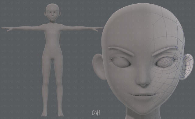 base mesh boy character v10 3D Model .c4d .max .obj .3ds .fbx .stl .blend 