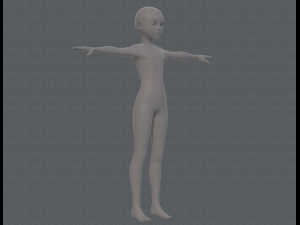 base mesh boy character v10 3D Model
